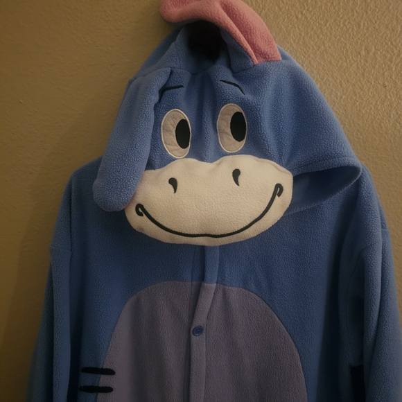 Adorable Blue Eeyore Kids One Piece Footie - Picture 3 of 11